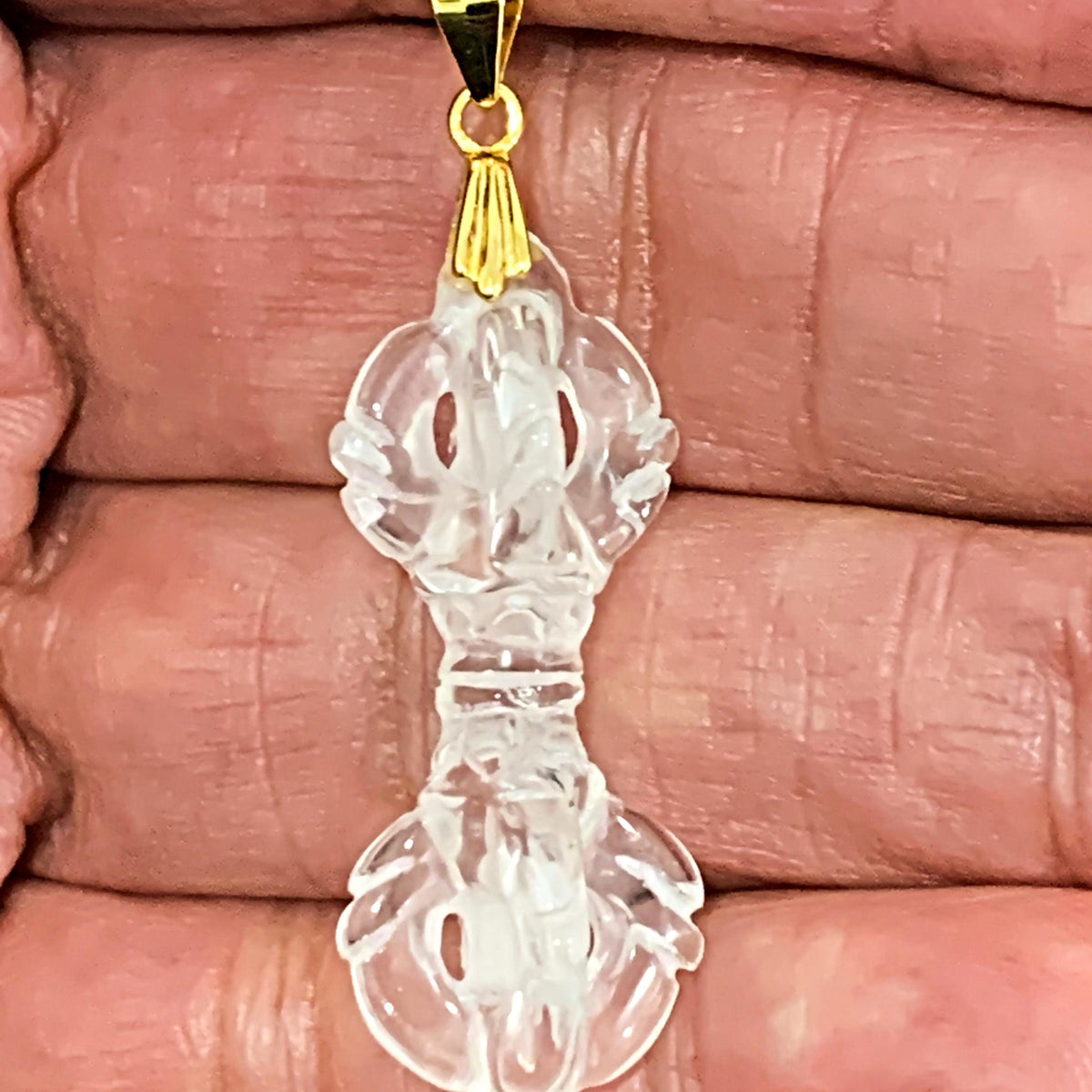 crystal quartz dorje necklace