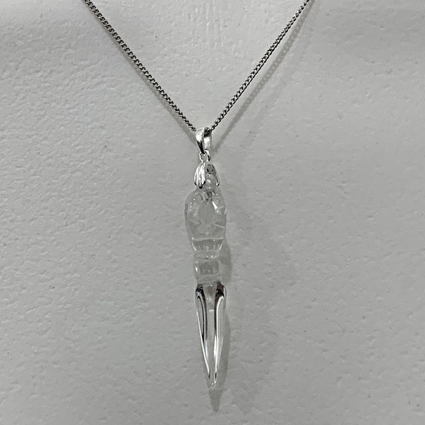 Tibetan dorje quartz amulet pendant Necklace