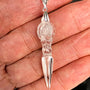 Clear quartz vajra Dorje necklace
