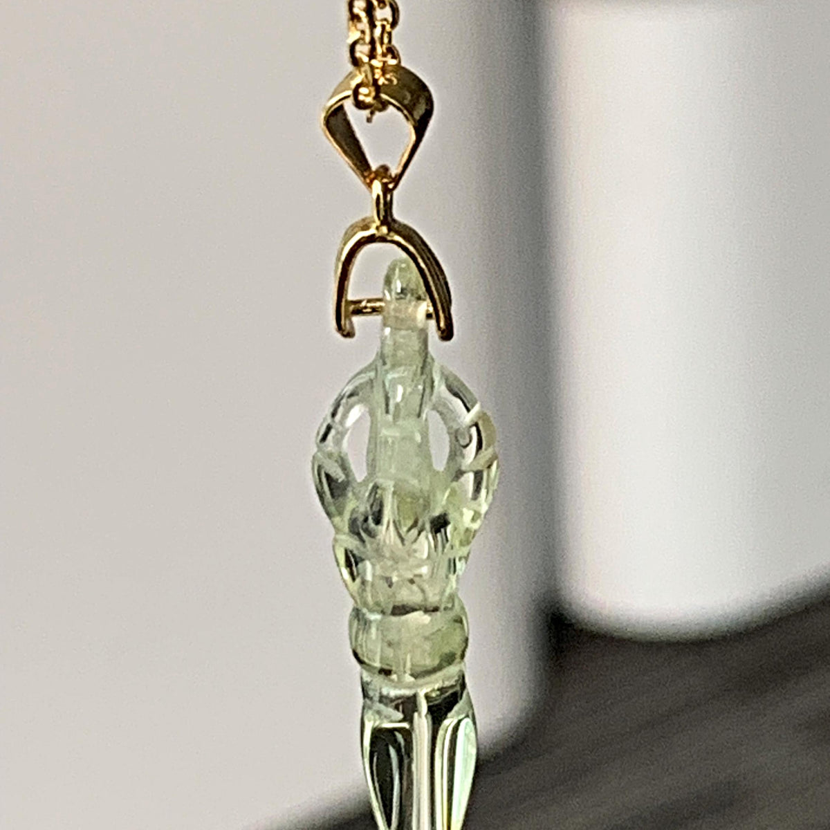 Tibetan Buddhist citrine pendant