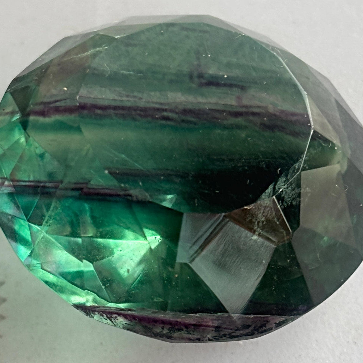 Fluorite Diamond cut Faceted Round
