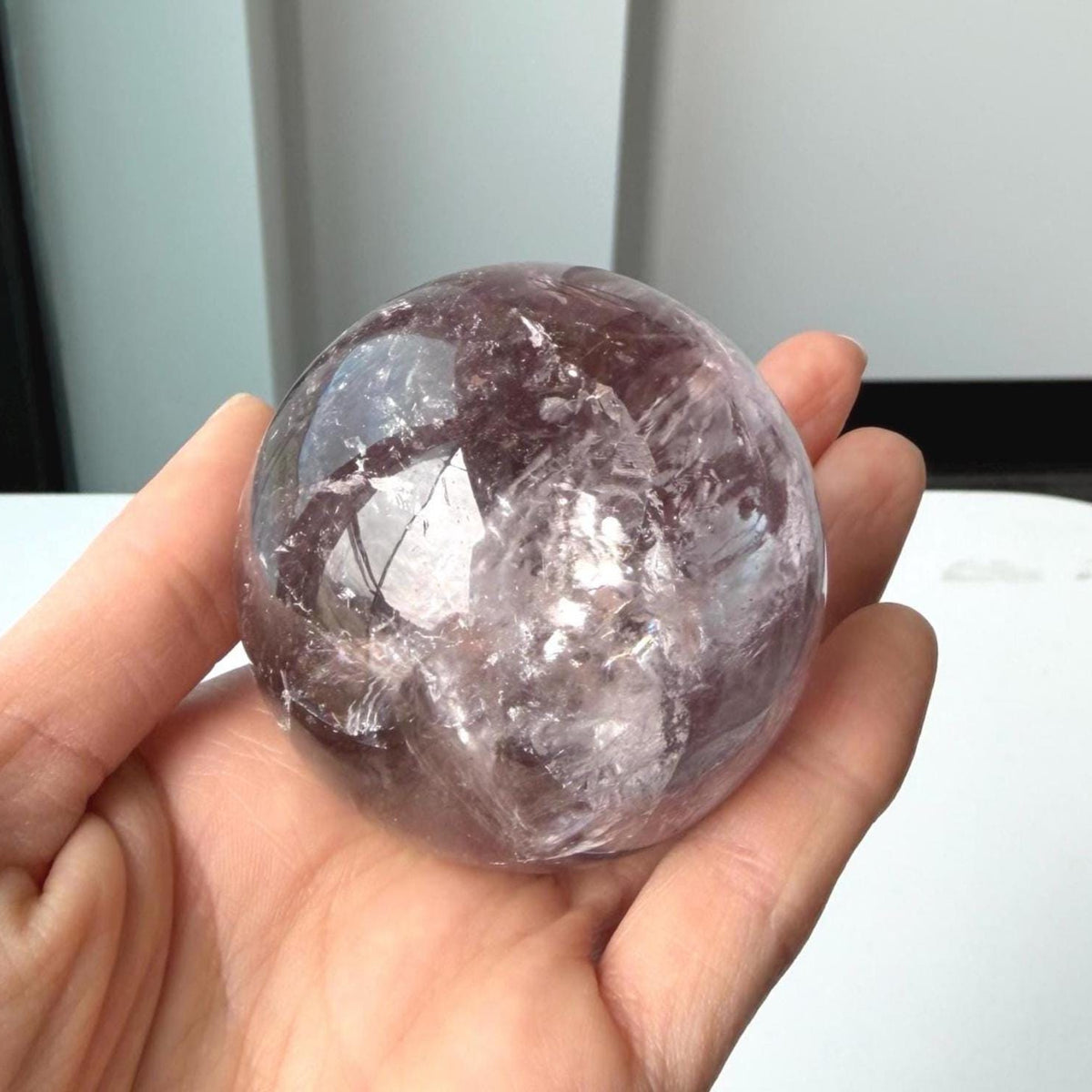 Amethyst gemstone orb for spiritual energy