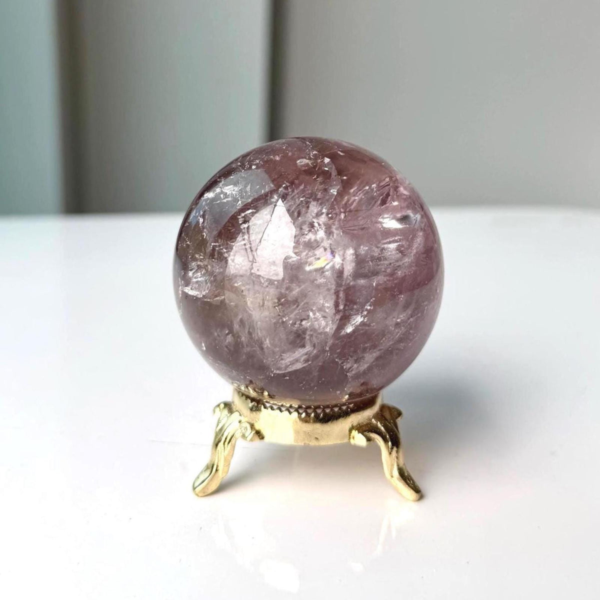 Amethyst crystal sphere for calm and balance