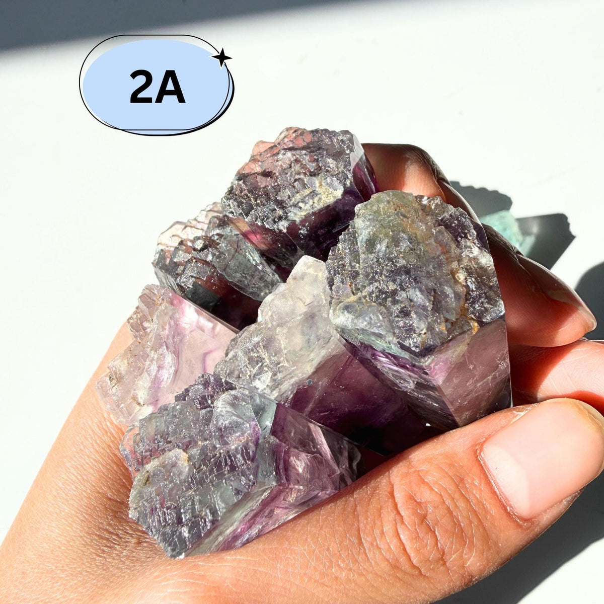 Rainbow Fluorite Point with Etched Raw Base