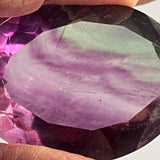 fluorite cut stone purple and green
