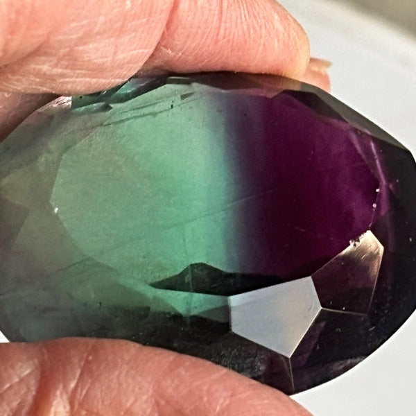purple green fluorite oval