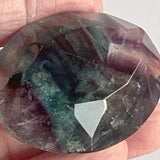bicolor fluorite faceted oval