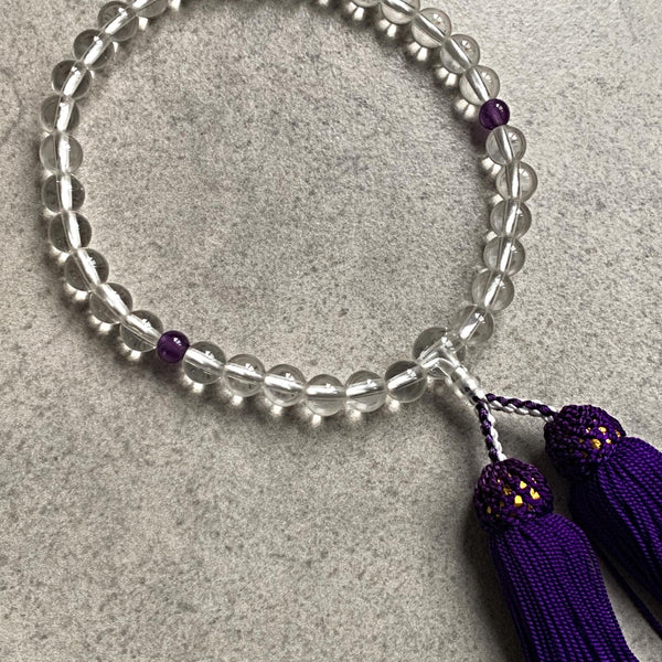 Clear Quartz Japanese Juzu Nenju Rosary