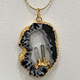 agate geode druzy pendant
