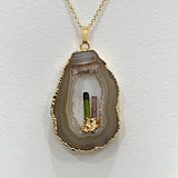 druzy agate pendant necklace