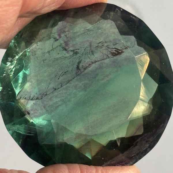 fluorite faceted cut stone