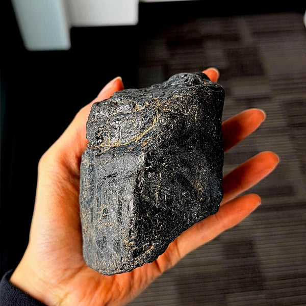 raw black tourmaline schorl rock