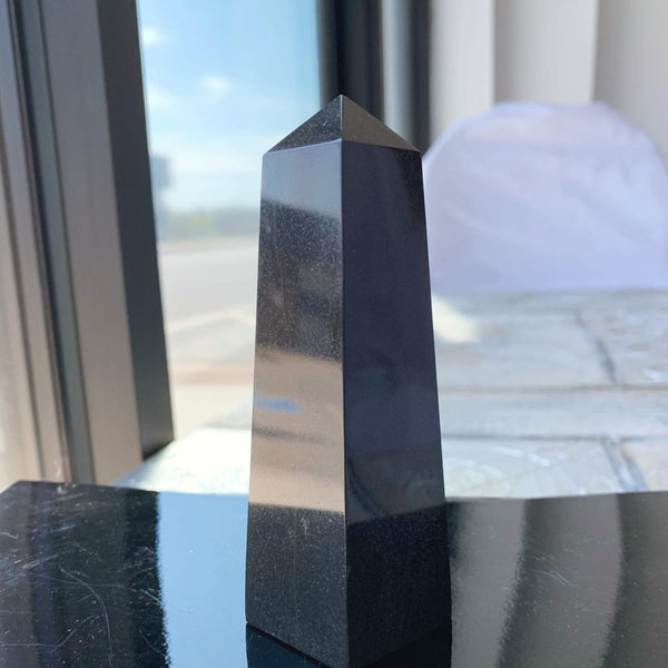 Crystal Obelisk Tower | Onyx Aventurine Rose Quartz Lapis Calcite