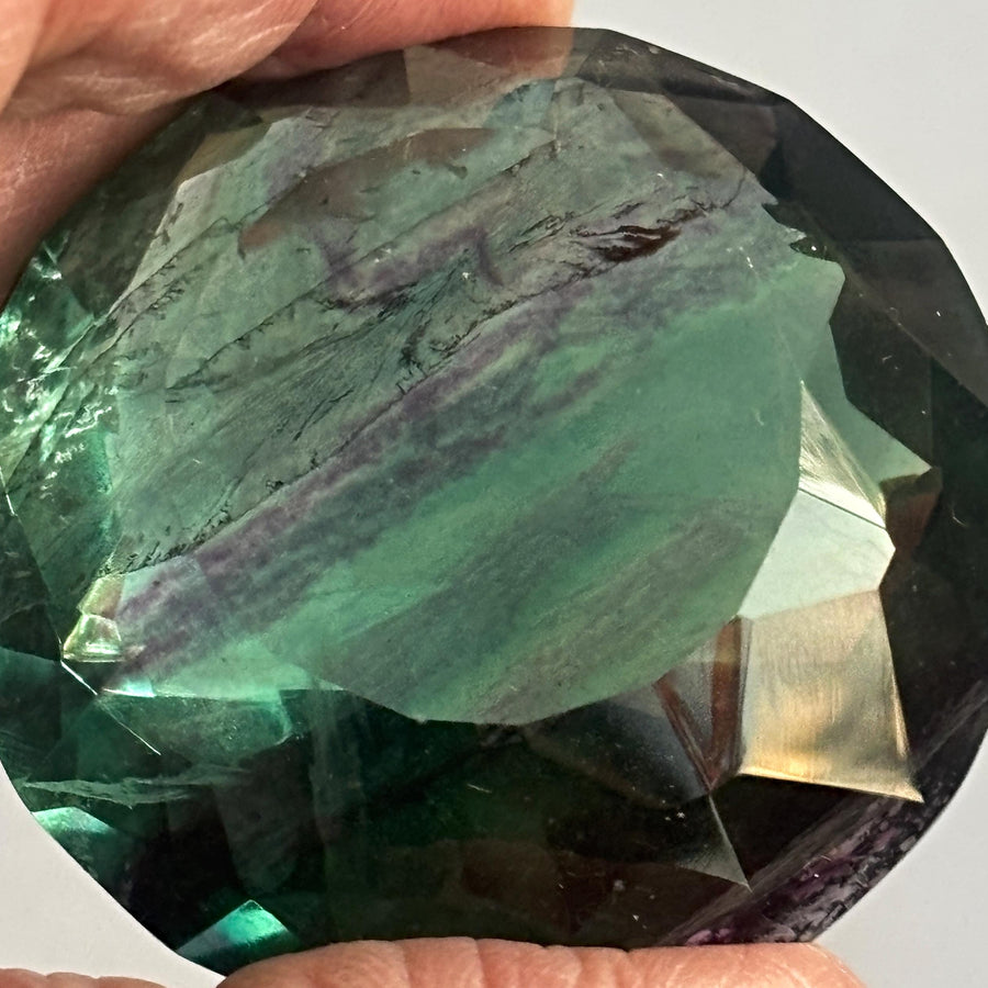 AAA Green Fluorite Faceted Gem