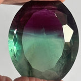 large faceted fluorite gem