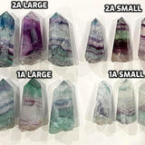 Rainbow Fluorite Point with Etched Raw Base