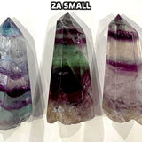Rainbow Fluorite Point with Etched Raw Base