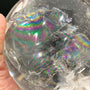 Clear Quartz Sphere with Rainbow Flashes