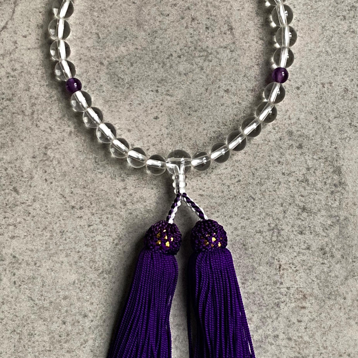 Clear Quartz Japanese Juzu Nenju Buddhist Rosary