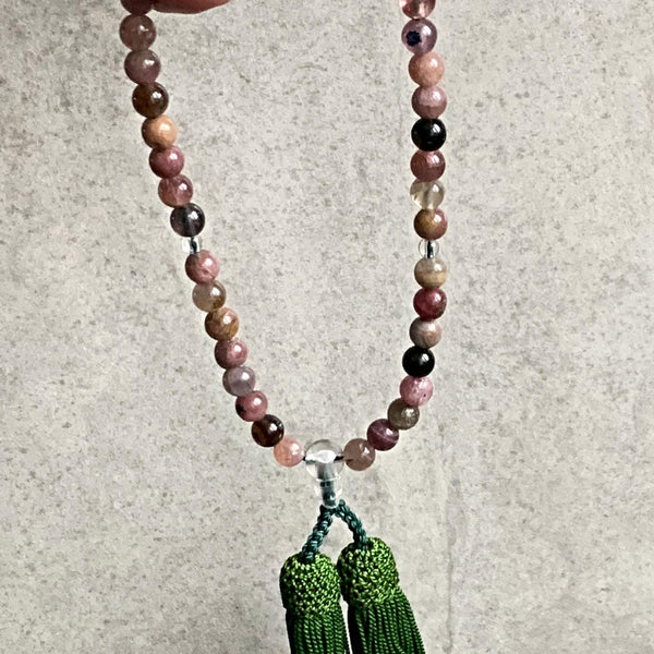 Pink Tourmaline Japanese Mala Rosary Nenju Juzu