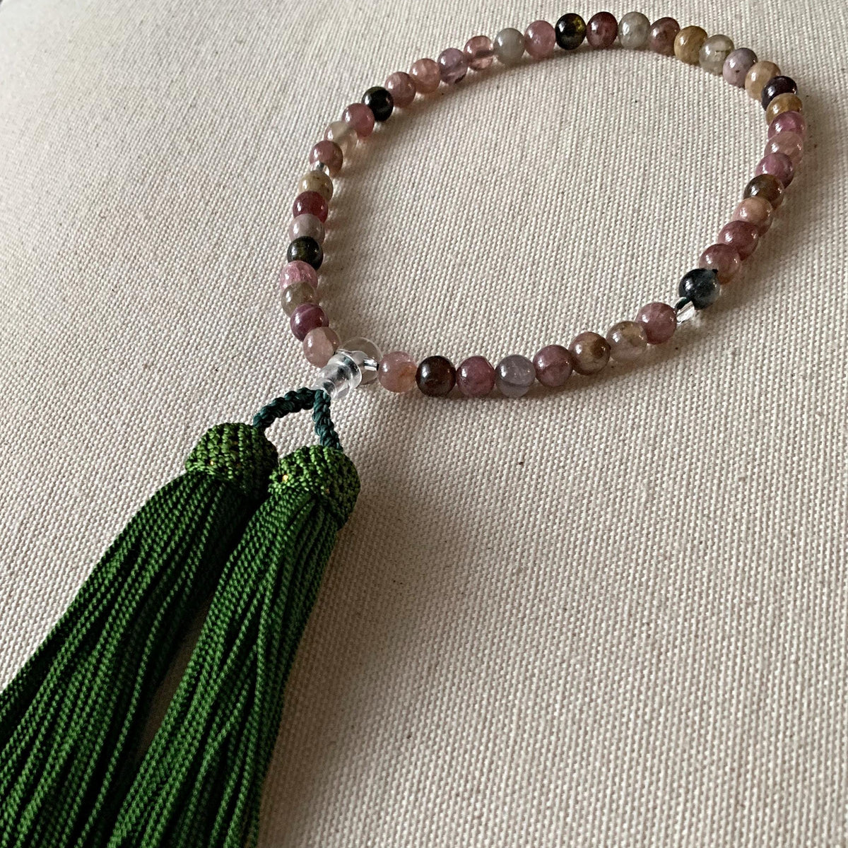 Pink Tourmaline Japanese Mala Rosary Nenju Juzu