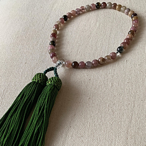 Pink Tourmaline Japanese Mala Rosary Nenju Juzu
