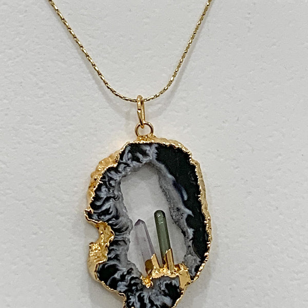 crystal healing pendant