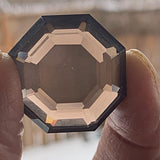 Smoky quartz octagon faceted gemstone