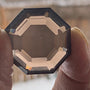 Smoky quartz octagon faceted gemstone