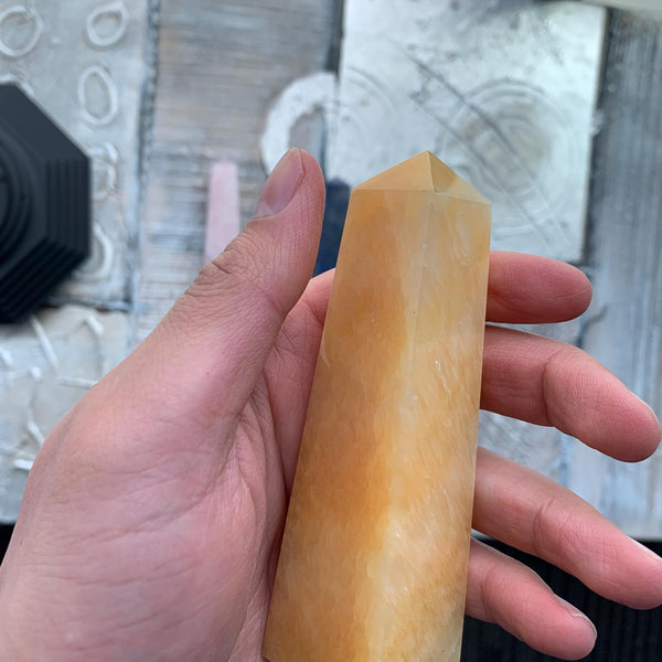 Orange Calcite Obelisk