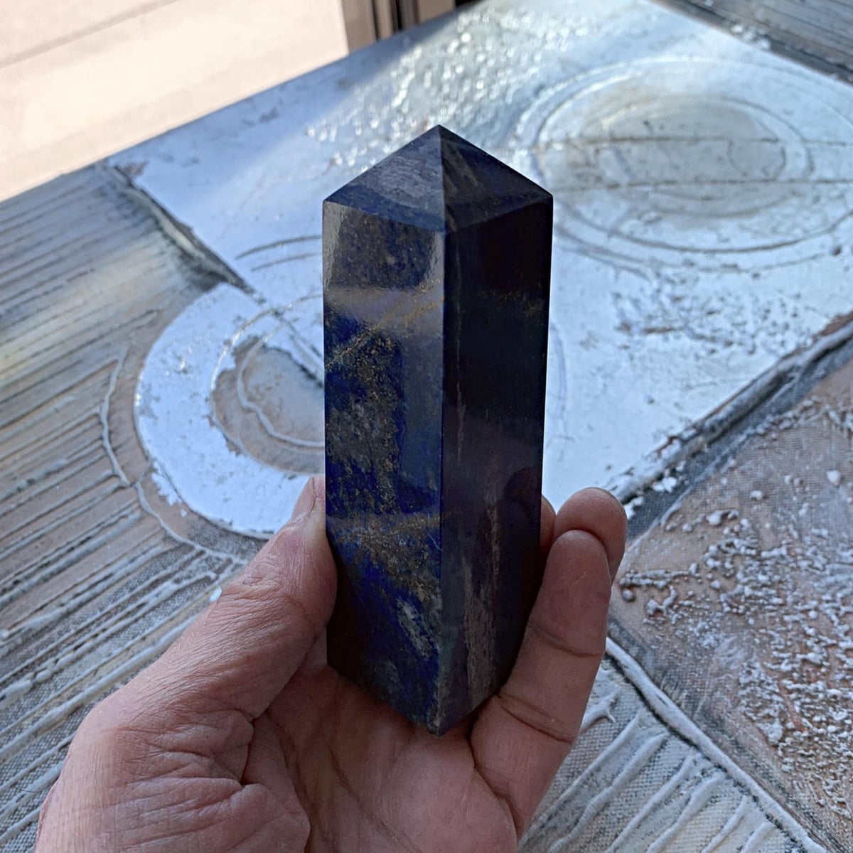 Crystal Obelisk Tower | Onyx Aventurine Rose Quartz Lapis Calcite