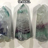 Rainbow Fluorite Point with Etched Raw Base