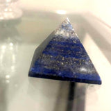 Lapis pyramid with pyrite 40mm
