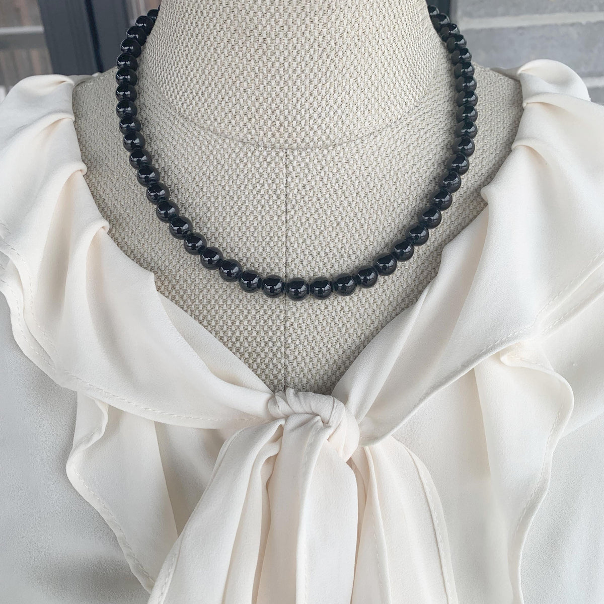 grounding gemstone beaded necklace