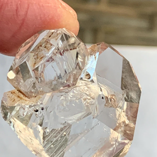 twin herkimer diamond cluster