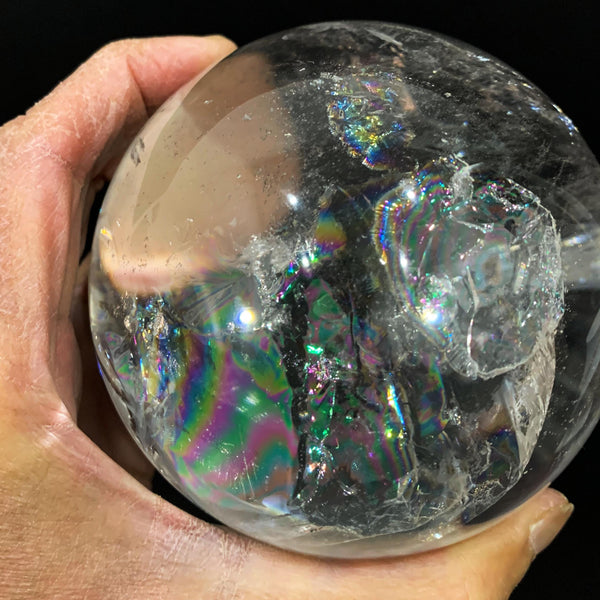 Rainbow Clear Quartz Sphere large size