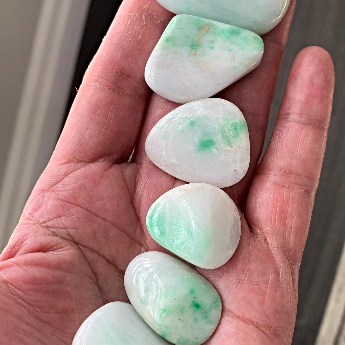 Natural jadeite display specimen polished