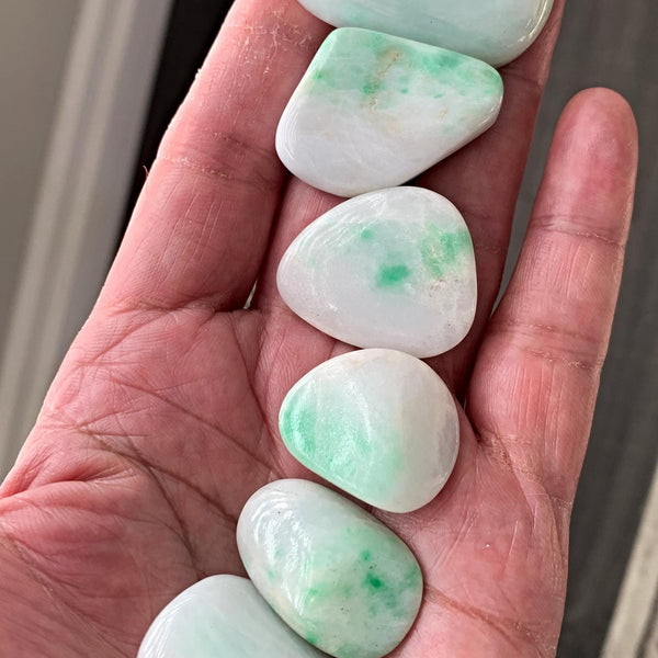 Natural jadeite display specimen polished
