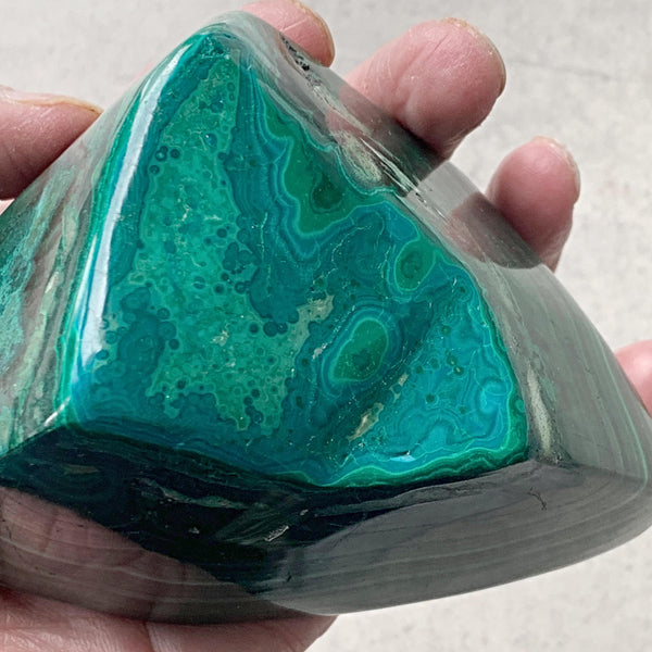 Malachite collector display piece