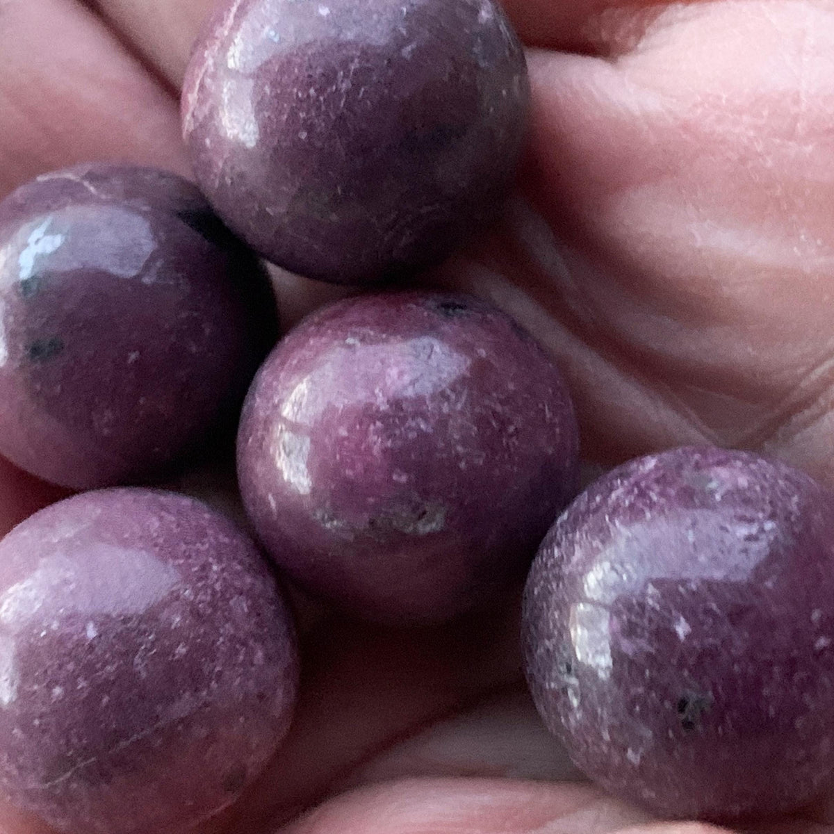 Red corundum ruby sphere