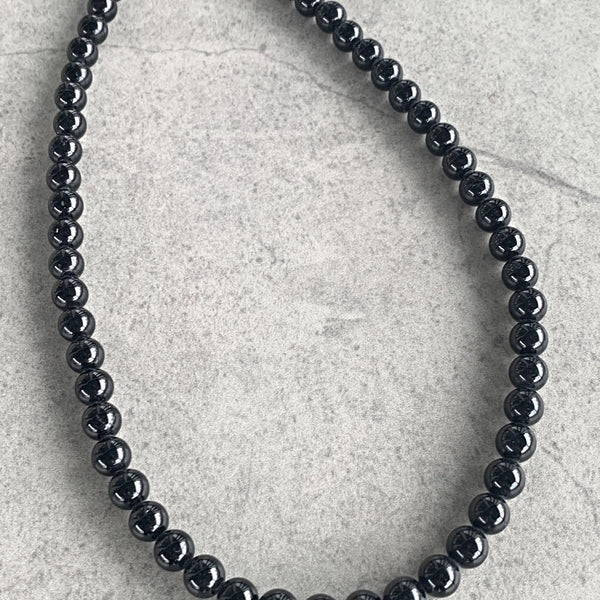 Black Tourmaline Bead Necklace
