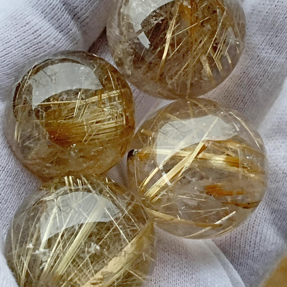 Rutilated Quartz Sphere | Golden Rutile Crystal Ball 25mm