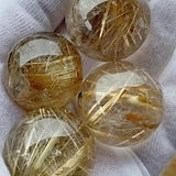 Rutilated Quartz Sphere | Golden Rutile Crystal Ball 25mm