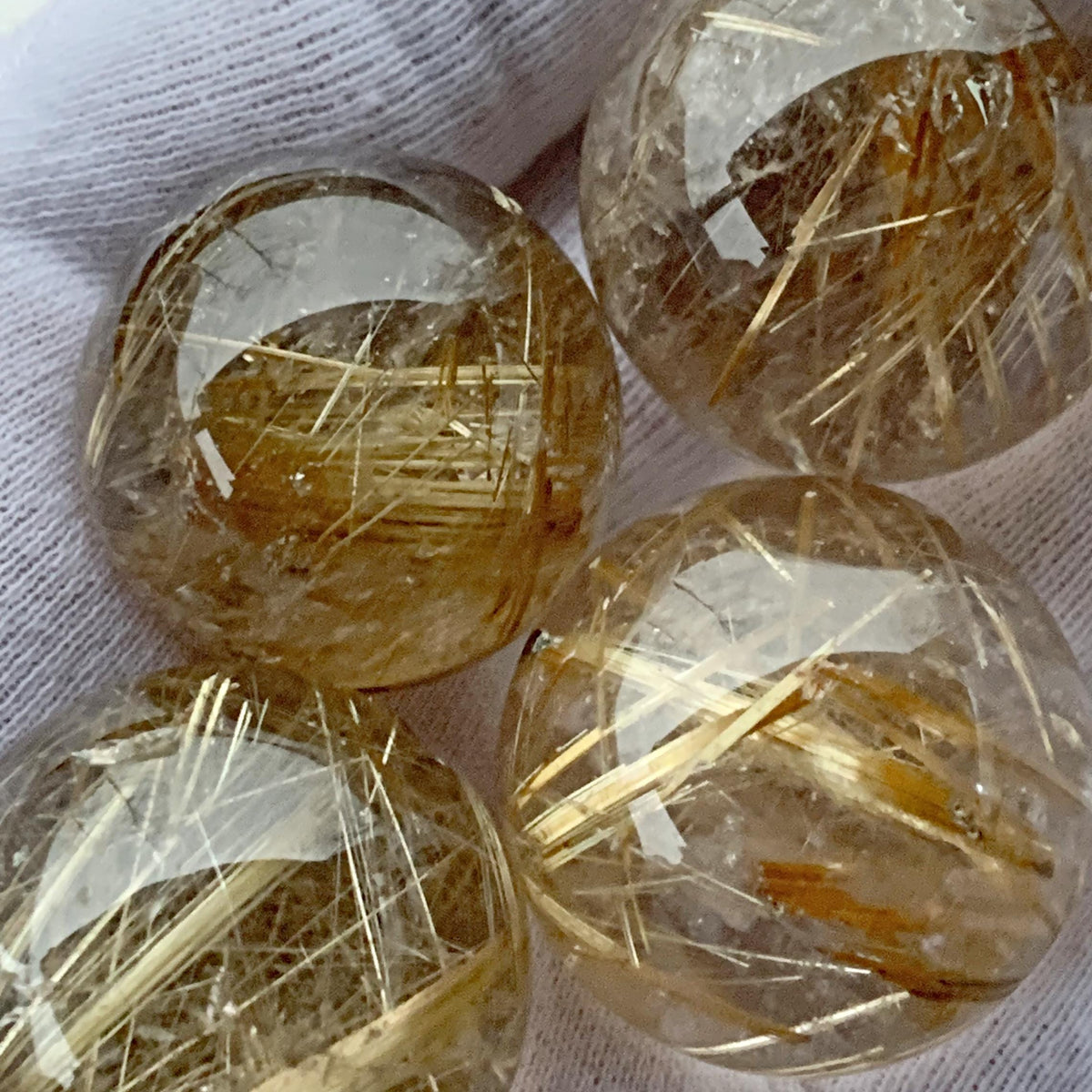 Rutilated Quartz Sphere | Golden Rutile Crystal Ball 25mm