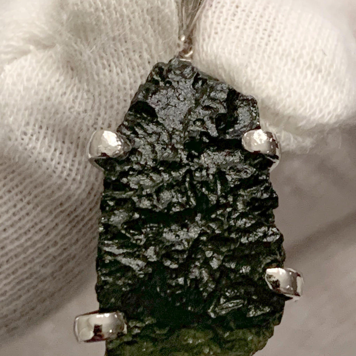 raw moldavite necklace natural texture