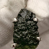 raw moldavite necklace natural texture