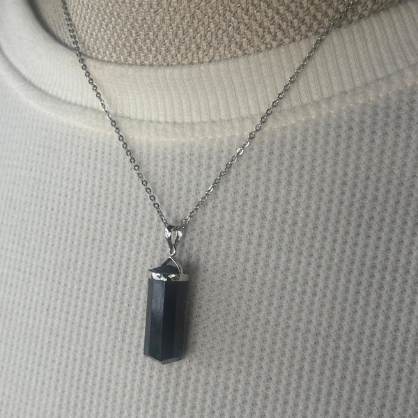 tourmaline crystal necklace protection jewelry