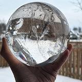 Natural quartz crystal ball for scrying