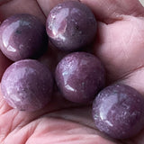 Polished ruby gemstone ball