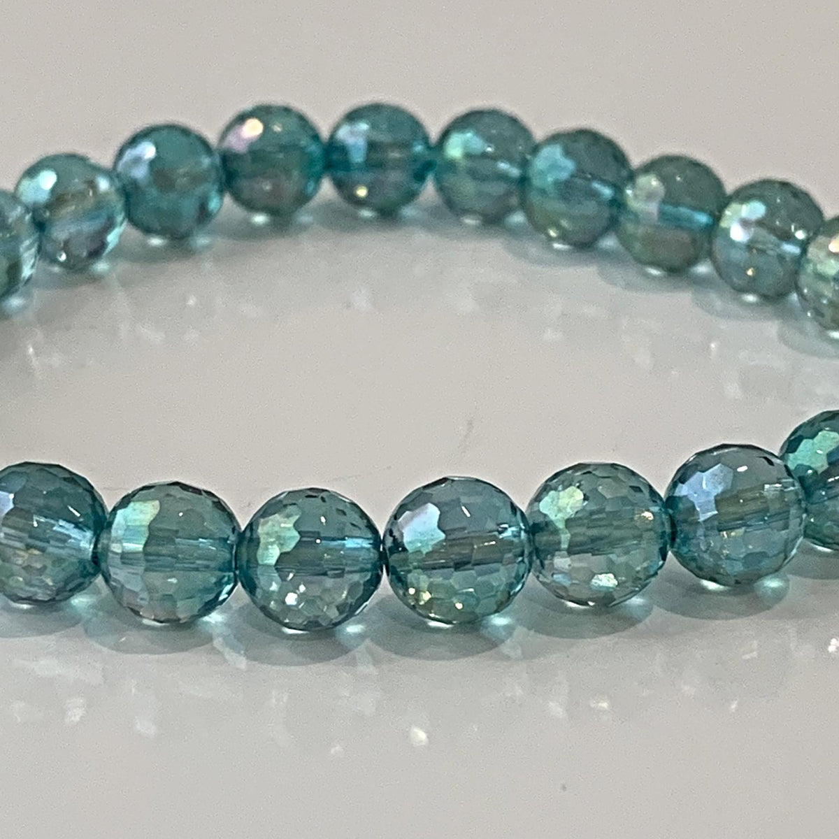 faceted aqua aura bracelet
